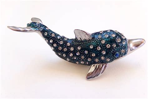 Metal Dolphin Trinket Box 